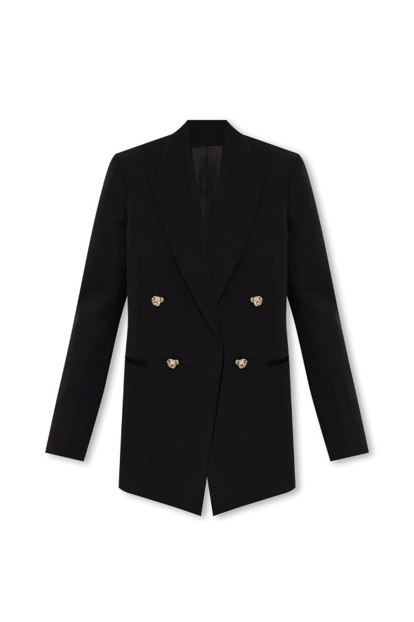 ジャケット LANVIN Woman Jacket Black RWJA00245801H23 10 SINGLE-BREASTED FLAP POCKETS JACKET WITH SATIN LAPELS BLACK